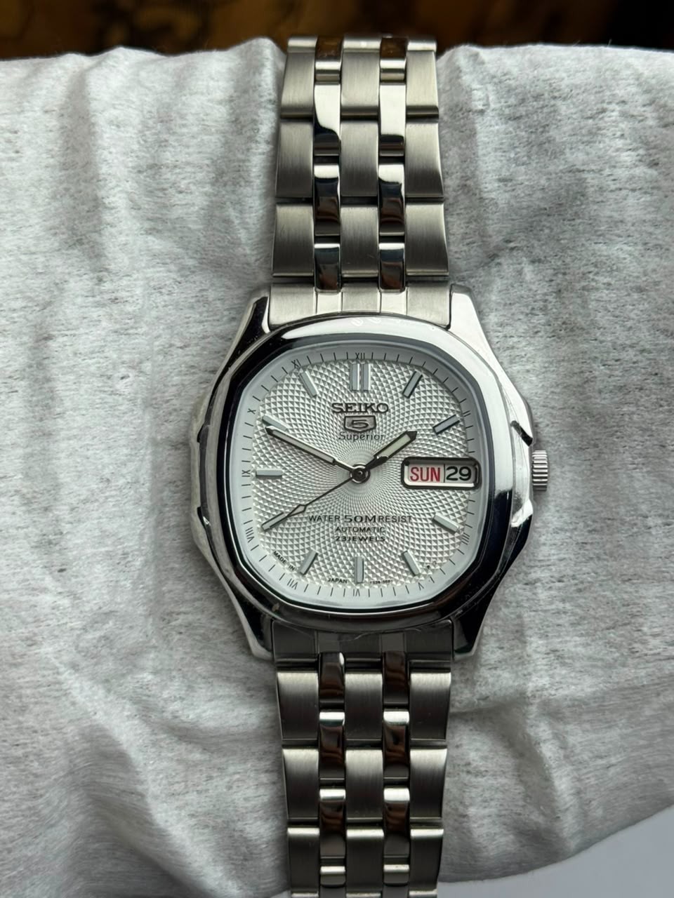 Rare Vintage Seiko-Superior SKZ035 “Whirlpool” Automatic Men\'s Watch – Day/Date 
