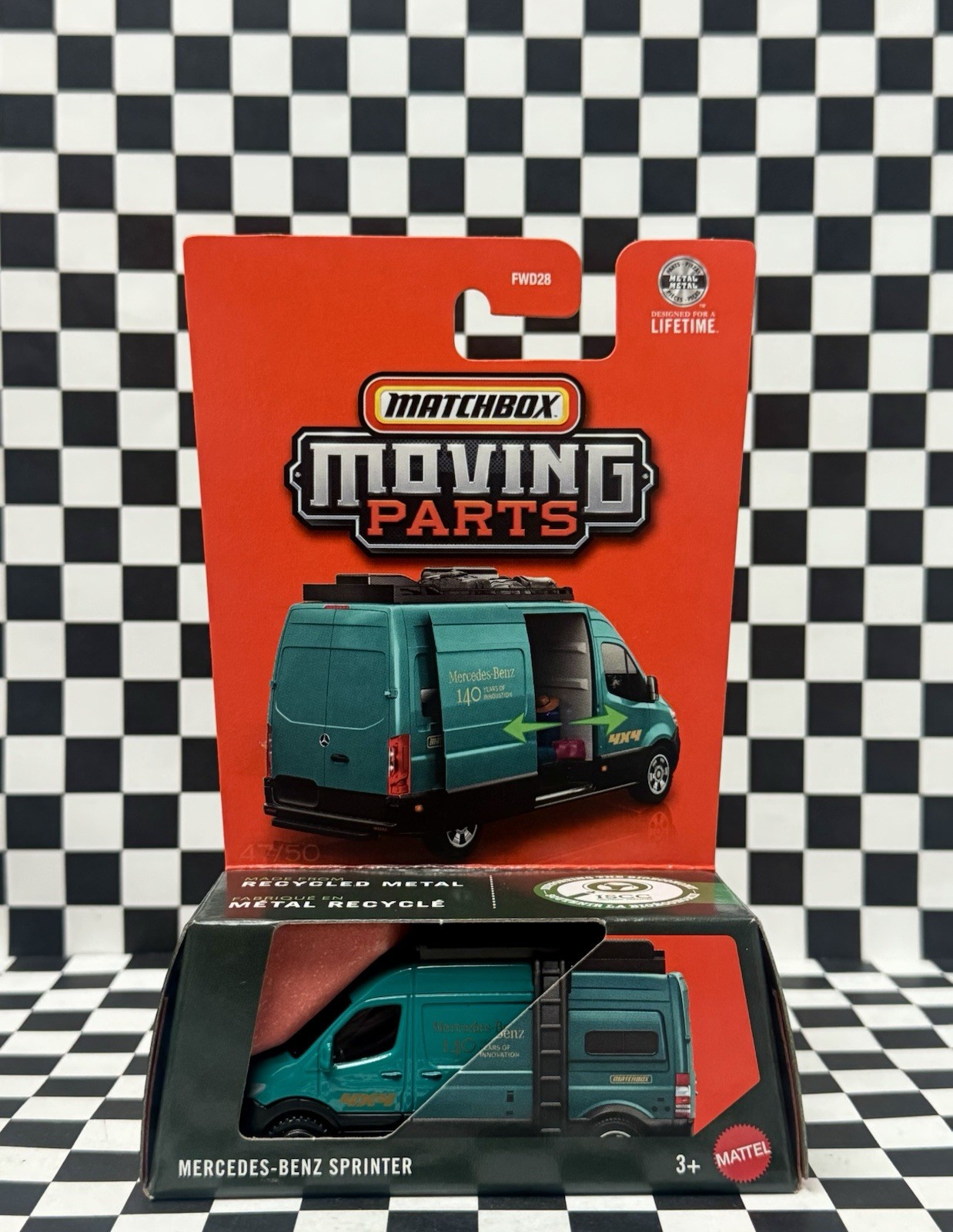 2026 Matchbox Moving Parts Mercedes-Benz Sprinter HTF Heavy Metal New Sealed