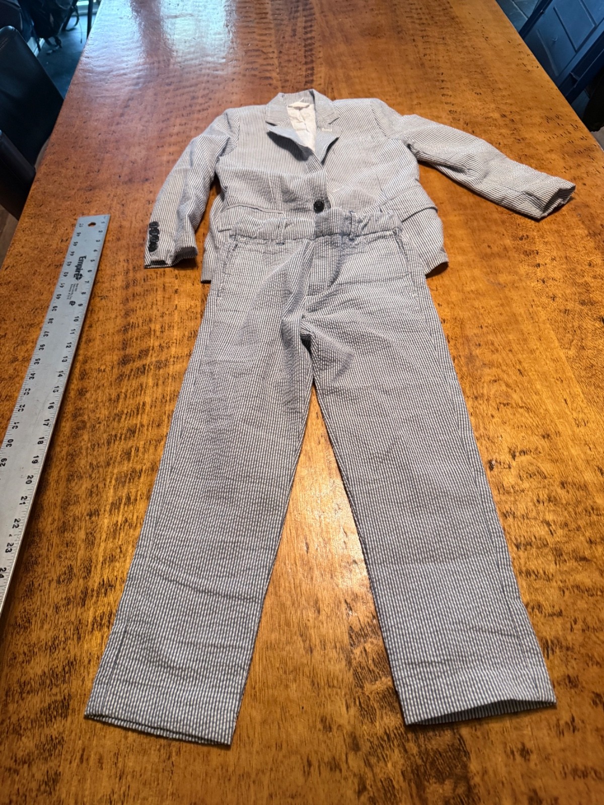 EGG BY SUSAN LAZAR PERIWINKLE BLAZER/PANT SUIT SIZE 7/8 P9