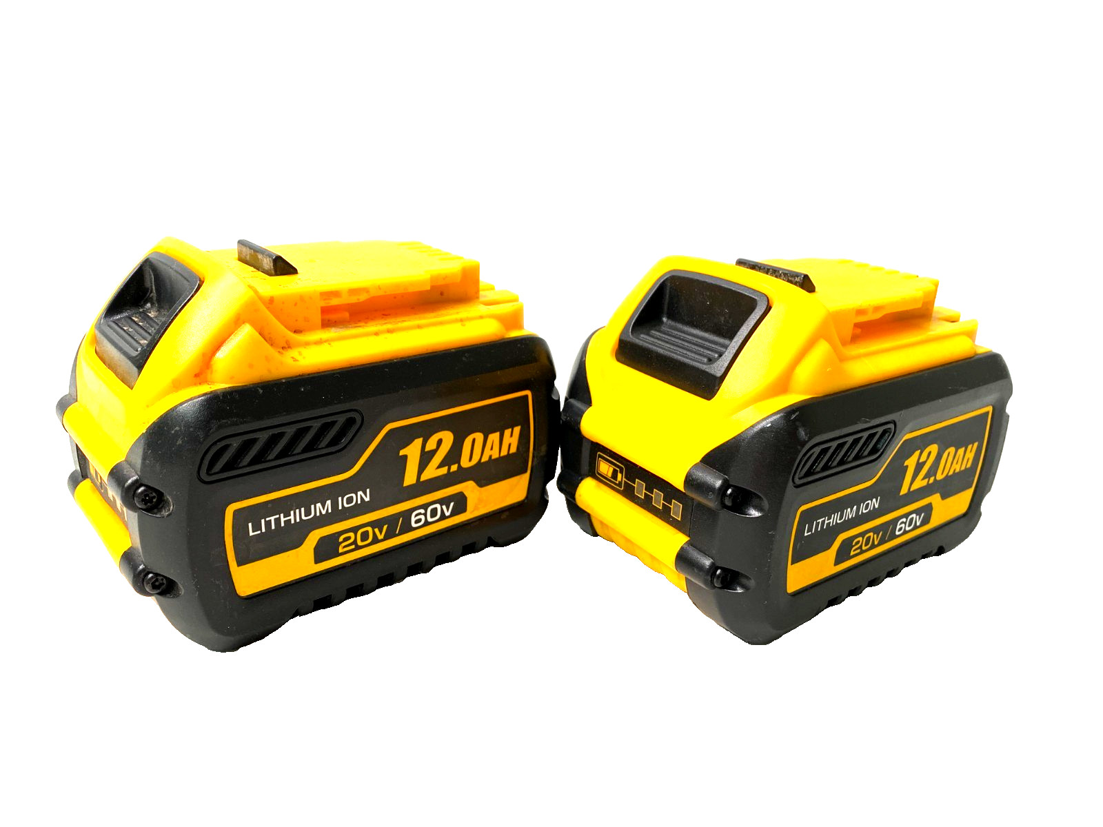 Lot of 2 FOR DEWALT 20V 60V FLEX VOLT 12.0 AH Lithium Battery - Assorted Colors