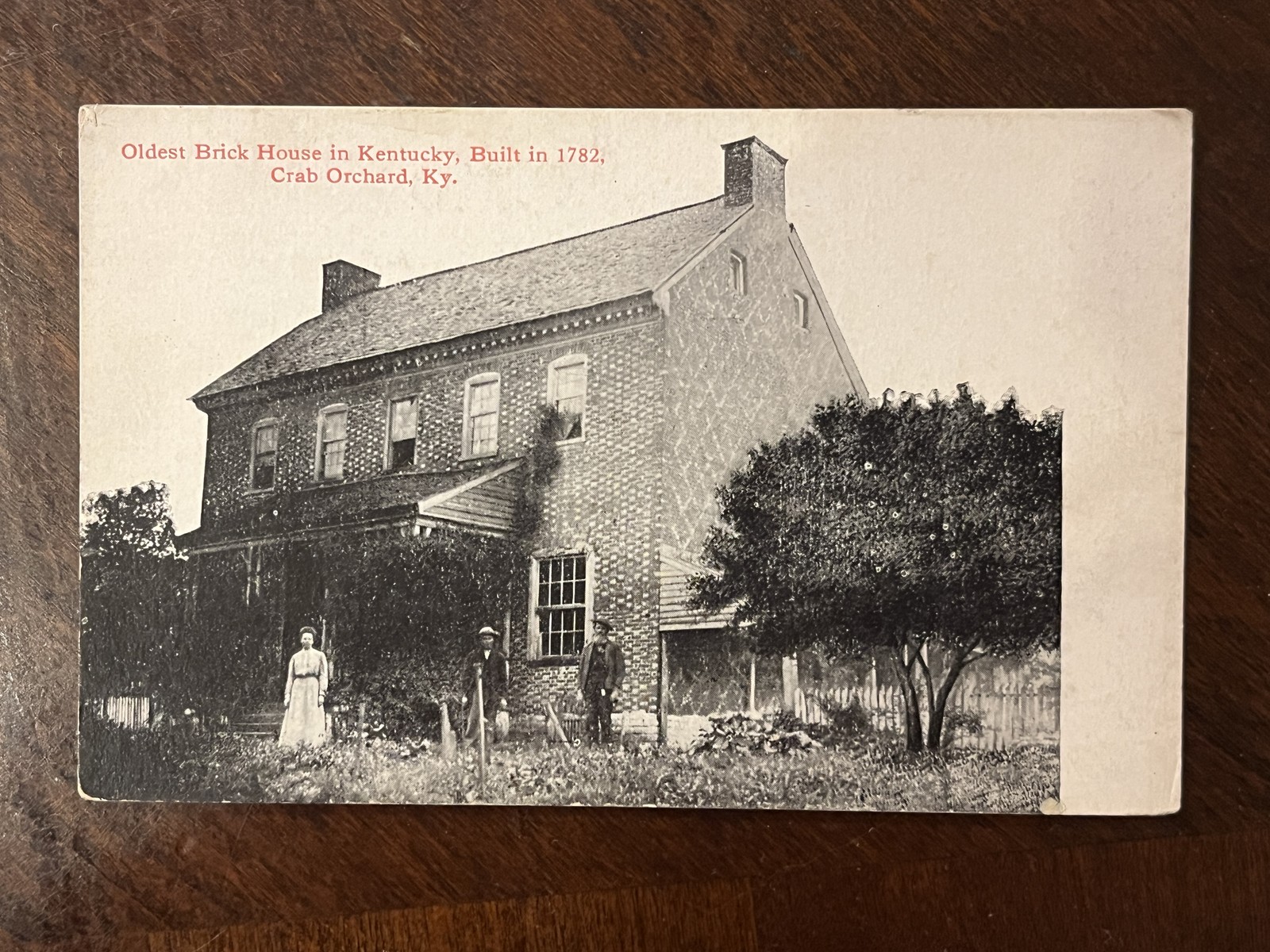 Crab Orchard KY 1782 Brick House Art Mfg Co Zanesville Ad Sample Postcard
