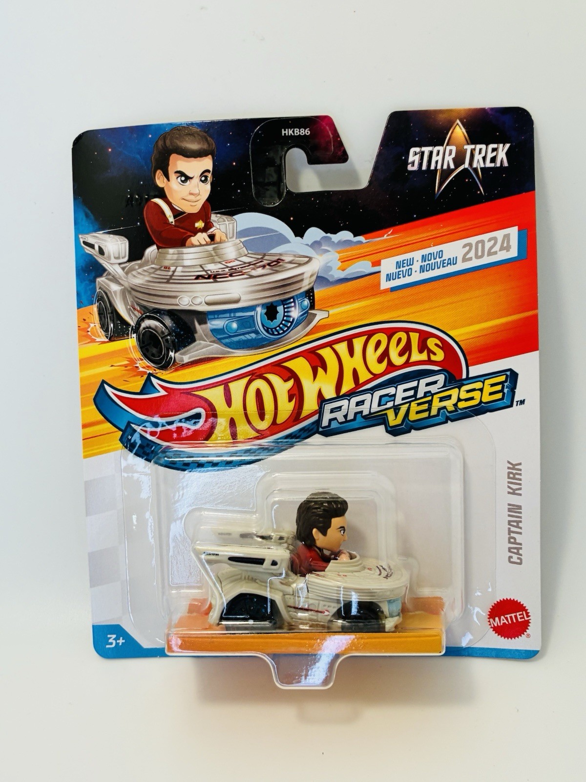 Hot Wheels Racer Verse Star Trek Captain Kirk Mattel 2024 Hot Wheels Racer Verse Star Trek Captain Kirk Mattel 2024