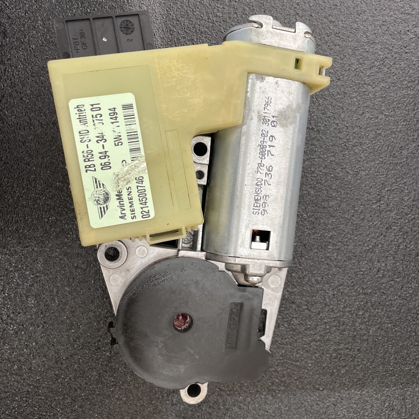 Mini Cooper Sunroof Motor Sliding Sun Roof Electric Drive OEM 2007-2014 Mini Cooper Sunroof Motor Sliding Sun Roof Electric Drive OEM 2007-2014