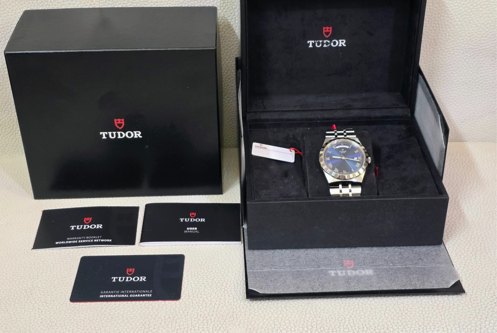 TUDOR Royal 41mm Blue Roman Dial Auto Day-Date 100m SS Swiss Watch.Open Box 2021