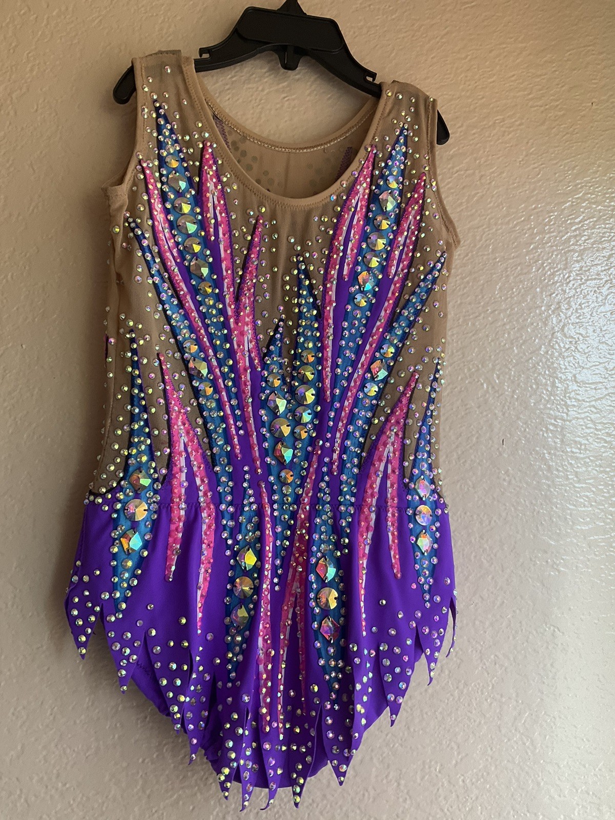 Girls\' Rhythmic Gymnastics Leotard, Competing Costume  7-8 Years