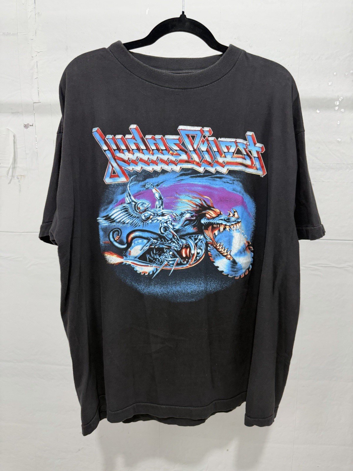 Vintage Judas Priest Shirt XL PAINKILLER World Tour 1991 Europe Dates Back