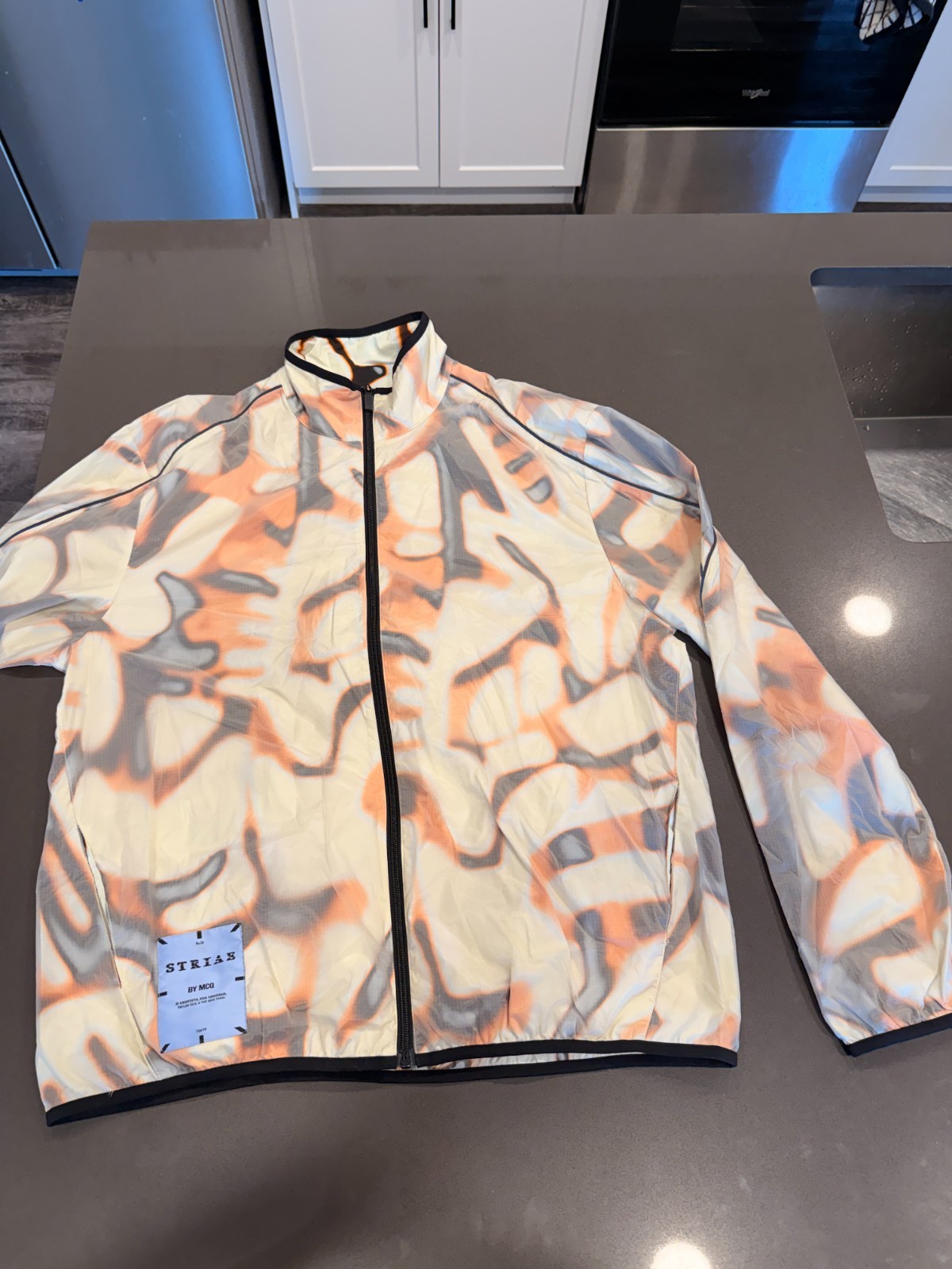 MCQ Alexander McQueen Abstract Print Lightweight Designer Jacket Men’s XL — New