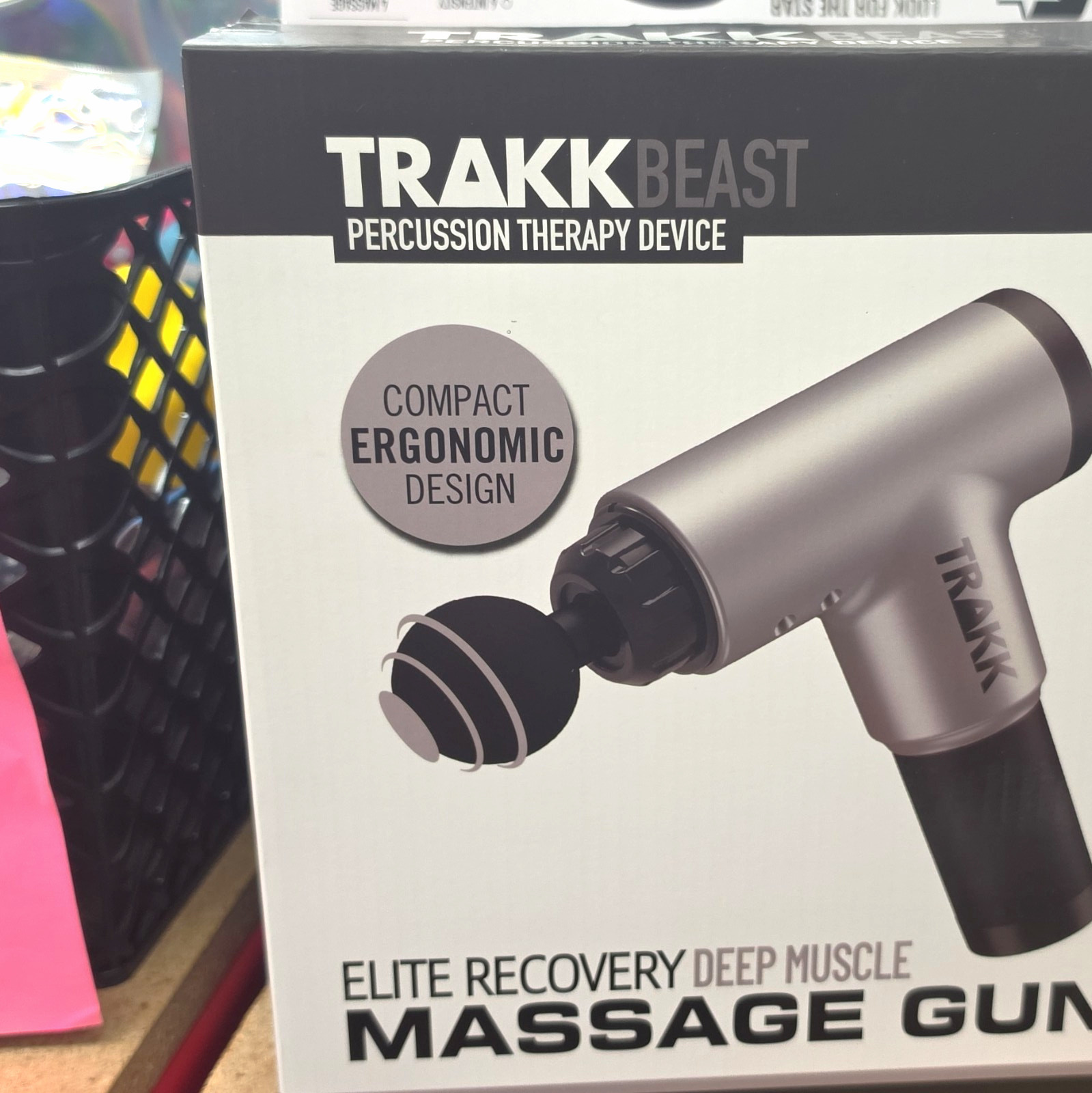 TRAKK Beast Percussion Massage Gun Handheld Compact, 6 Heads, USB, CE