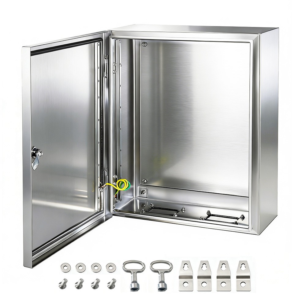Electrical Enclosure 12x8x6, 304 Stainless Steel Enclosure IP66, Metal Box