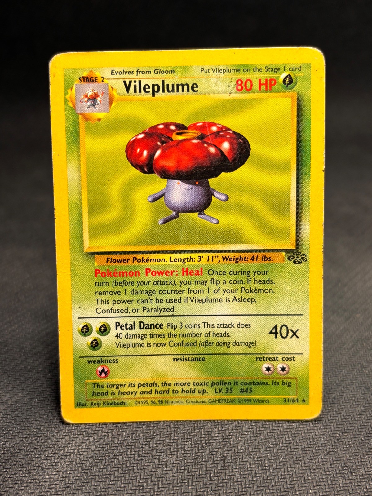 Vileplume 31/64 Rare Jungle Pokemon Unlimited Heavily Played