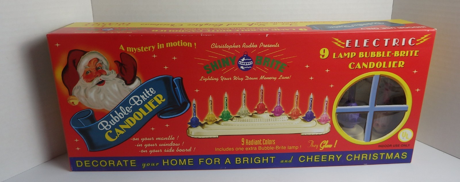 Christopher Radko Shiny Brite Flicker 9 Light Candolier Multi Color