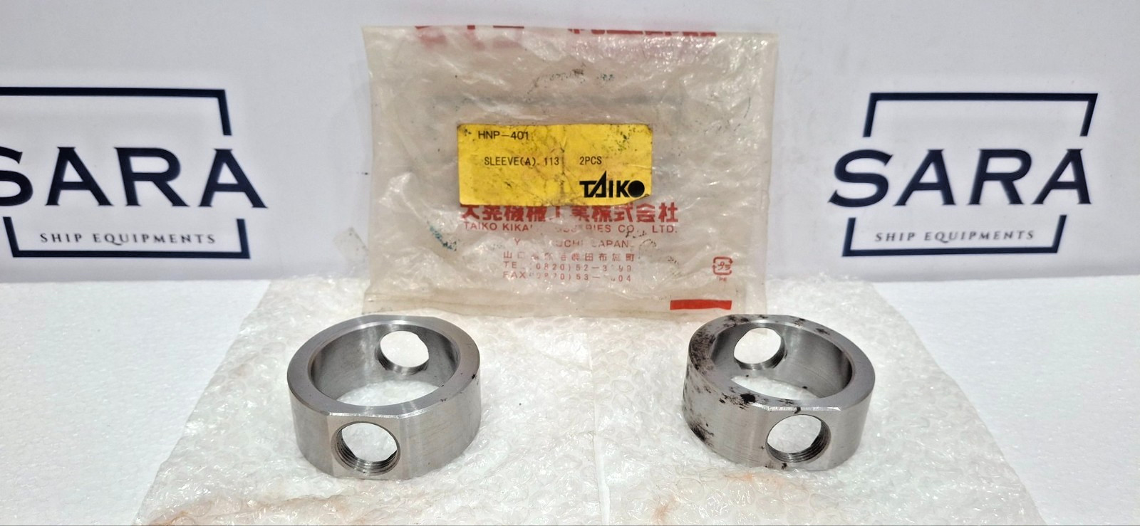 TAIKO KIKAI SLEEVE (A) 113 FOR HNP-401 PUMP LOT OF 2 NEW FREE EXPEDITED SHIPPING