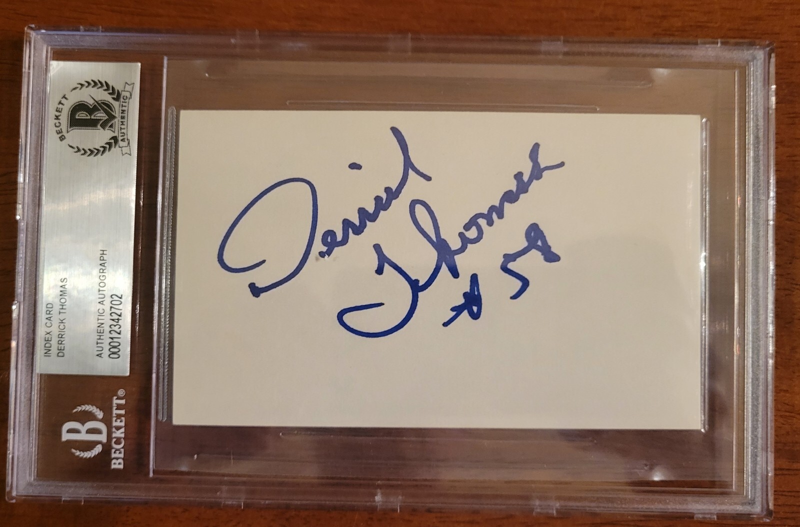 derrick thomas signed 3x5 Index derrick thomas signed 3x5 Index