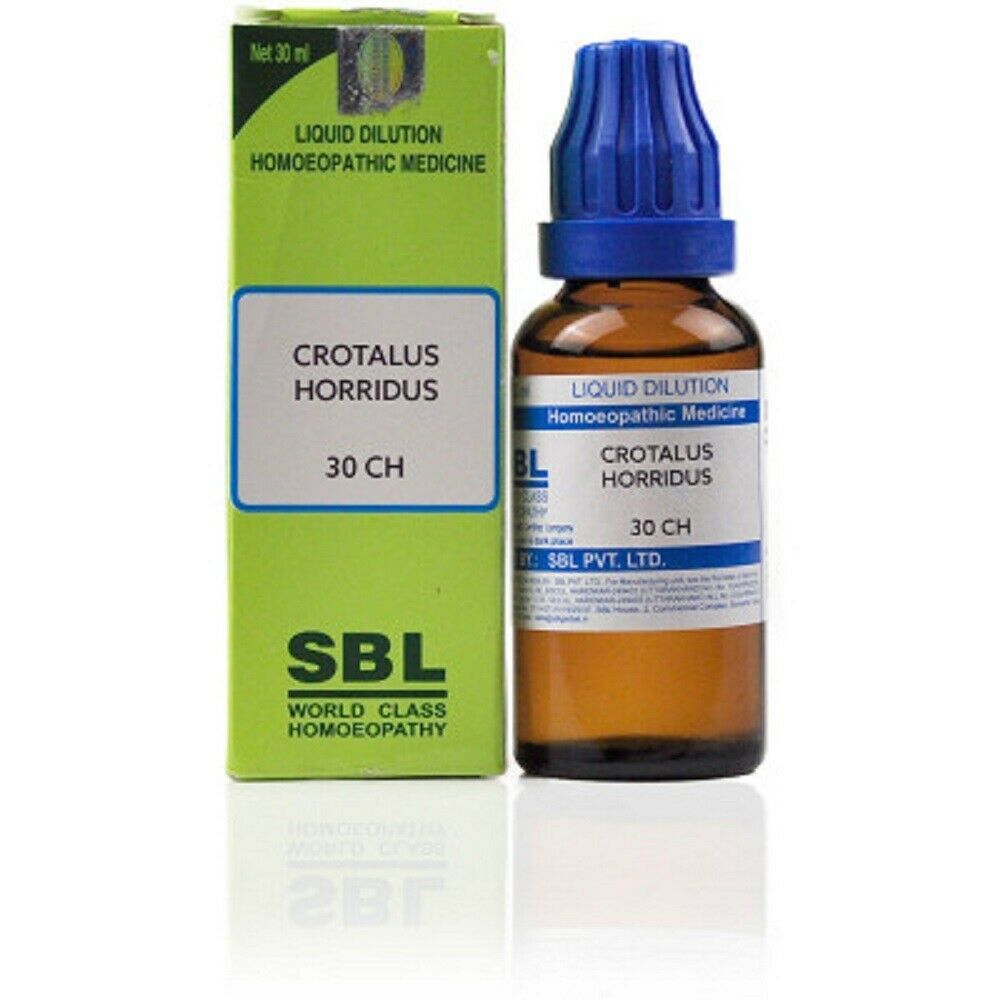 SBL Homeopathic Crotalus Horridus(30 ML) (Select Potency) SBL Homeopathic Crotalus Horridus(30 ML) (Select Potency)