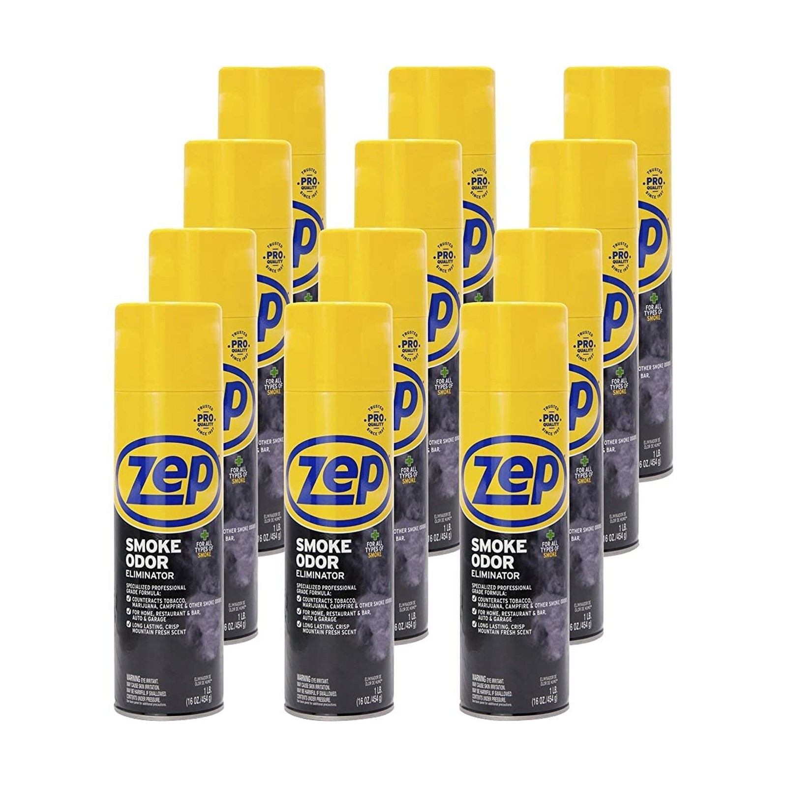 Zep Commercial Smoke Odor Eliminator, Case of 12-16oz. Aerosol Cans, Non-Toxi... Zep Commercial Smoke Odor Eliminator, Case of 12-16oz. Aerosol Cans, Non-Toxi...