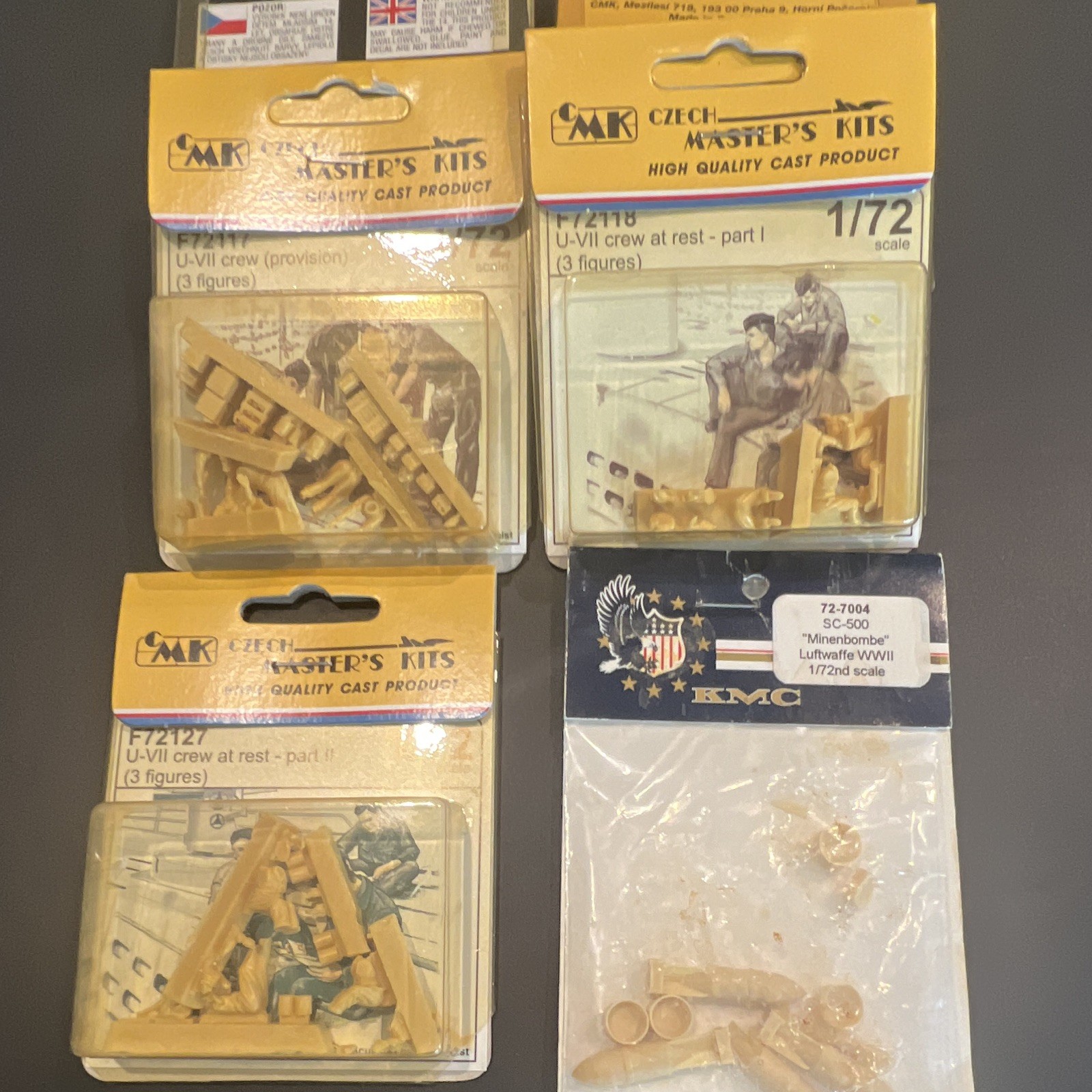 CMK Czech Master's Kits 1/72 U-VII Crew Resin Figures, F72118 ,F72127,72117