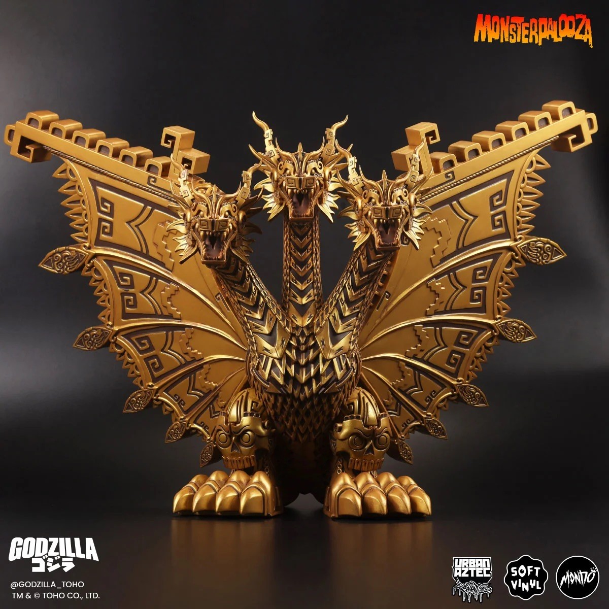 King Ghidorah - Vinyl Figure by Urban Aztec & Mondo - Relic Variant In Hand King Ghidorah - Vinyl Figure by Urban Aztec & Mondo - Relic Variant In Hand