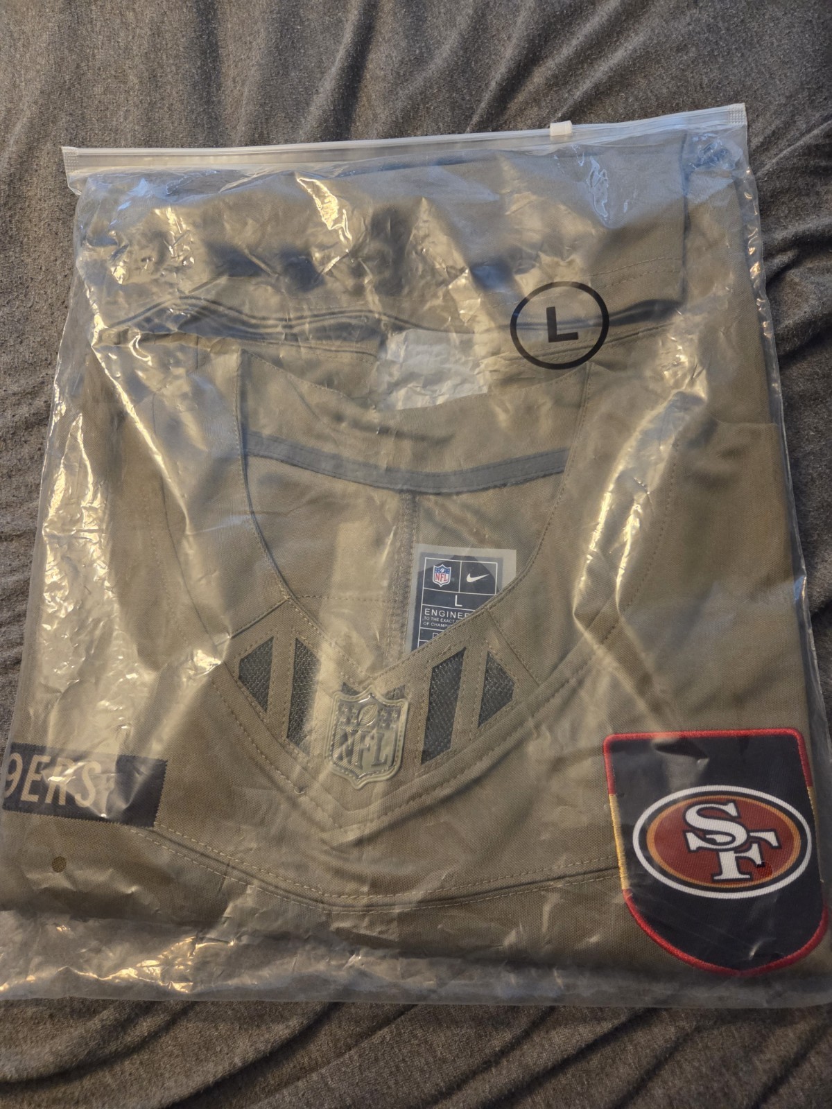 NWT Christian Mccaffrey #23  Olive NWT Salute To Service Stitched Jersey Sz L
