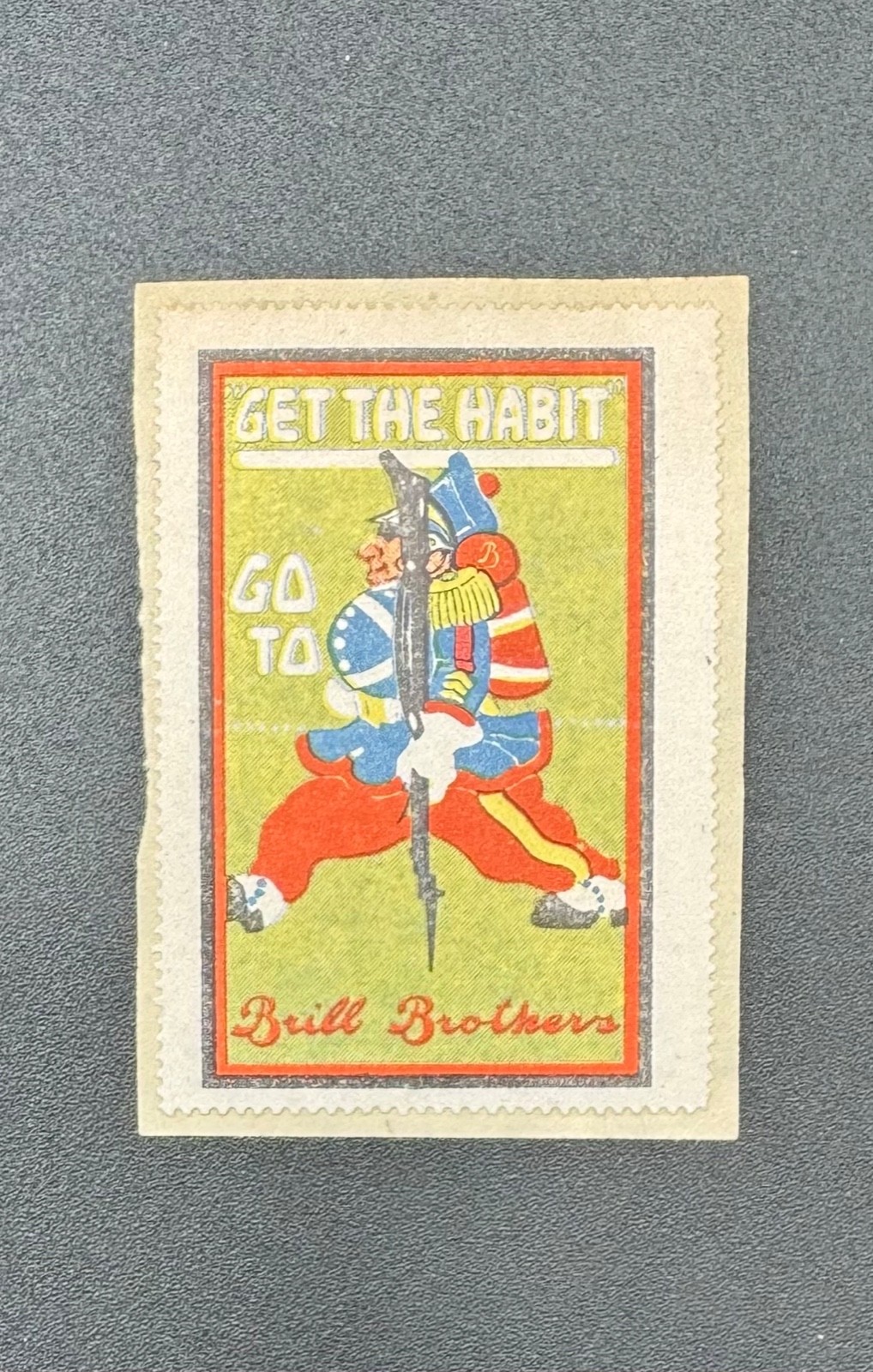 Maxfield Parrish Get The Habit Brill Brothers Poster Stamp c1915 Rare Original