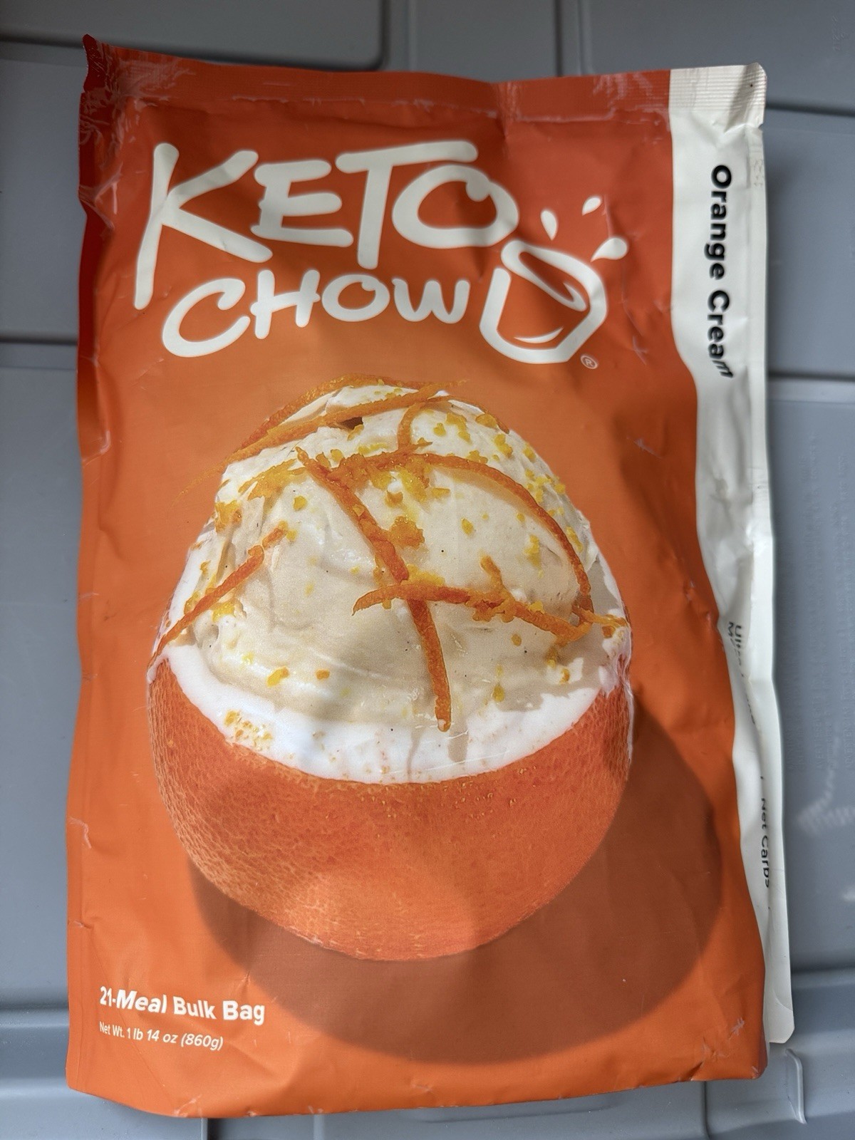 KETO CHOW Orange Cream  - Sealed Bag 21 Servings 03/2029
