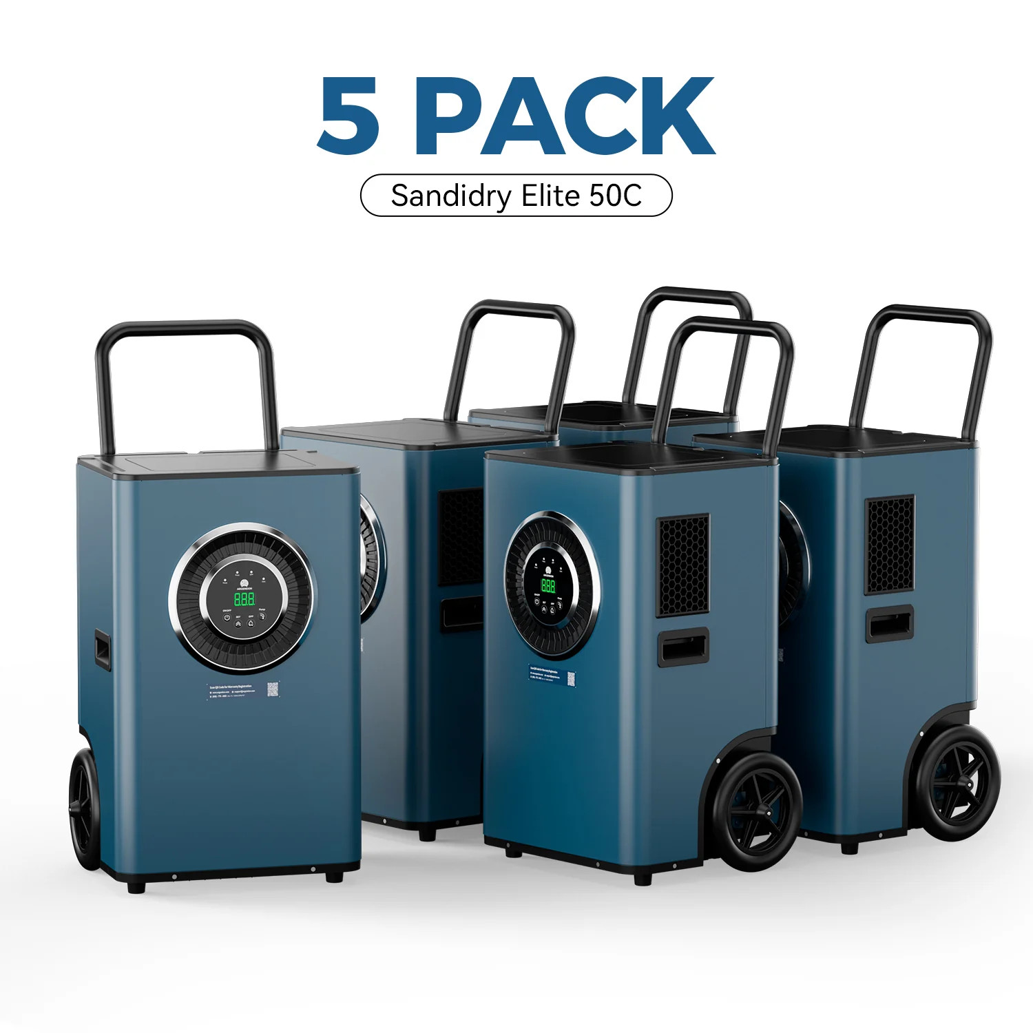 Argendon Wholesale 5 Pack 110-Pints LGR Commercial Dehumidifier with Pump