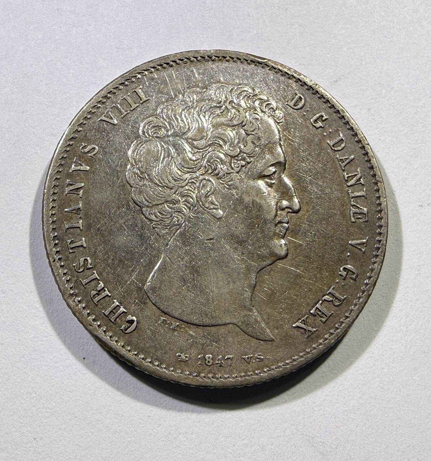 1847 DENMARK Rigsbankdaler / 30 Shillings - 1847 FK/VS - Choice AU Details