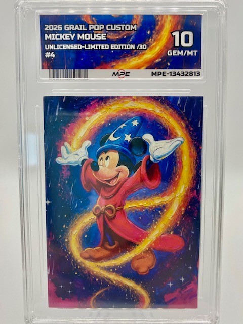 Mickey Mouse Disney Fantasia Art Card Print Artist Signed Limited 5/30 Mickey Mouse Disney Fantasia Art Card Print Artist Signed Limited 5/30