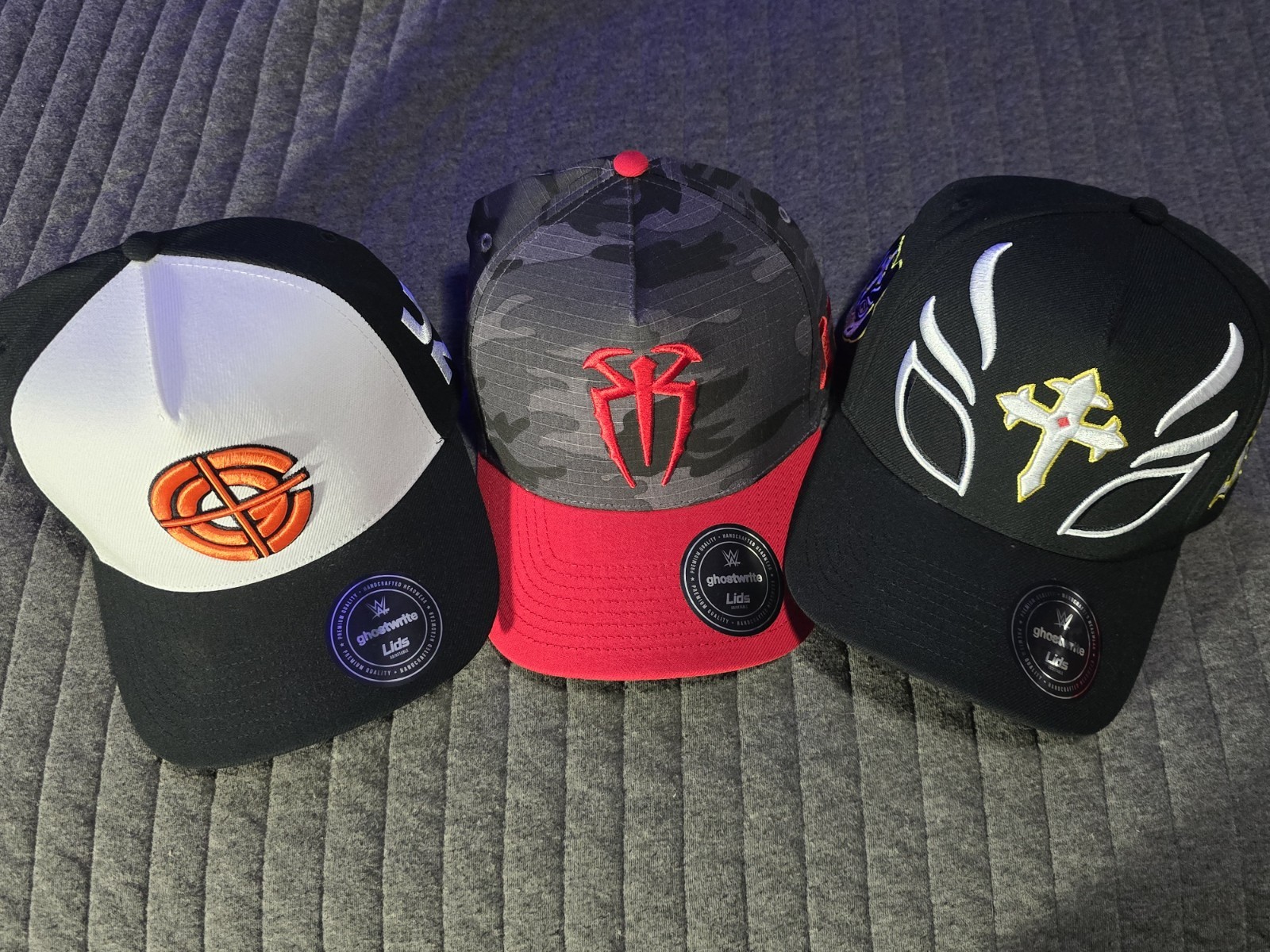 2026 Lids Fanatics Fest WWE x Ghostwrite X Lids  Mysterio, Cena, Reigns All 3 