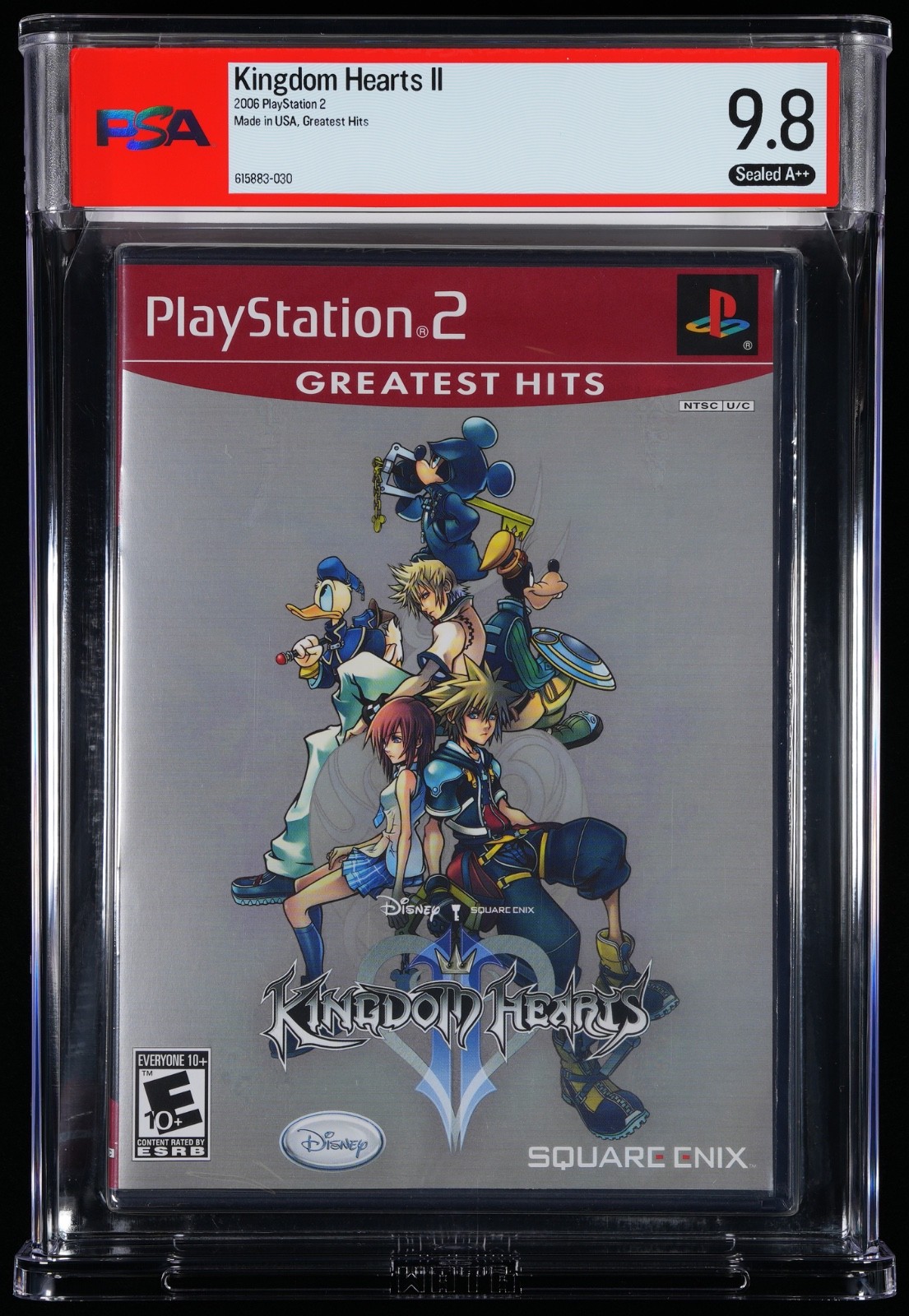 PSA 9.8 A++ Kingdom Hearts II Playstation 2 Square Enix 2006