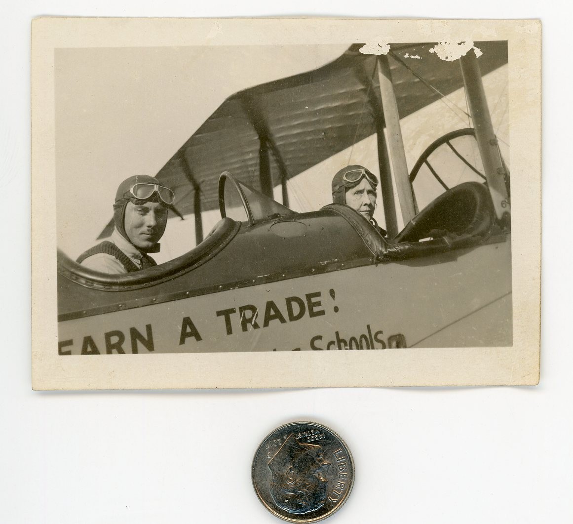Old 1920\'s AIRCRAFT photo / EARN A TRADE Your Pilot Teacher Today is 79-Yrs Old