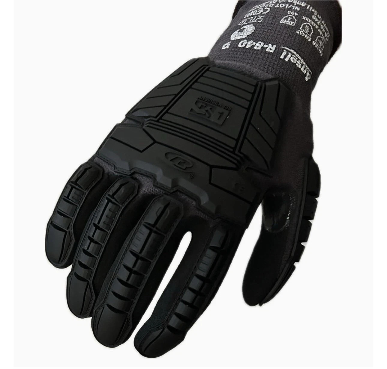 Lot of Six 6 Pairs Ansell Ringers Black Nitrile Anti-Impact Gloves R-840 Size 9 Lot of Six 6 Pairs Ansell Ringers Black Nitrile Anti-Impact Gloves R-840 Size 9