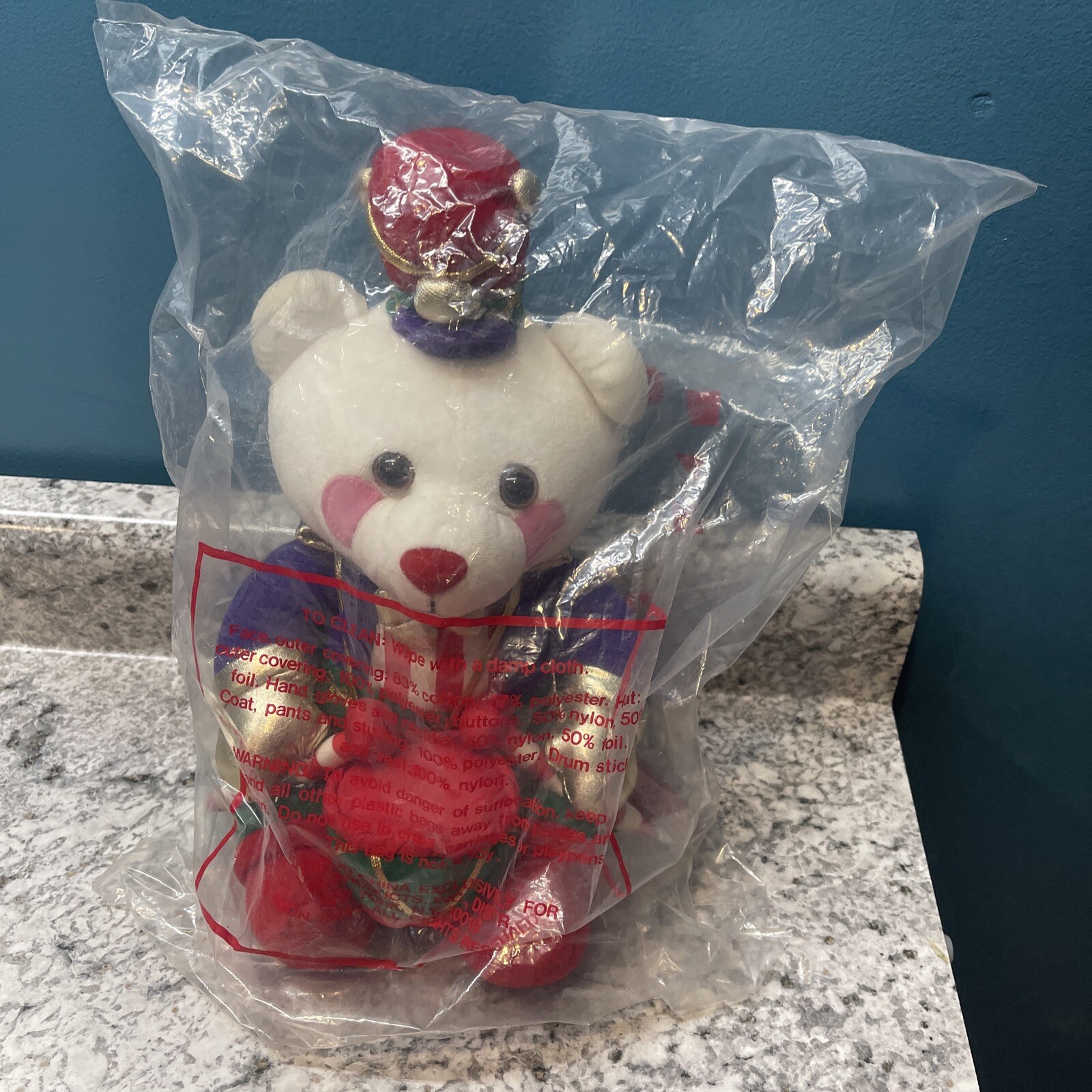 Avon Benson Bear Christmas Drummer Musician New Sealed Vintage 1994