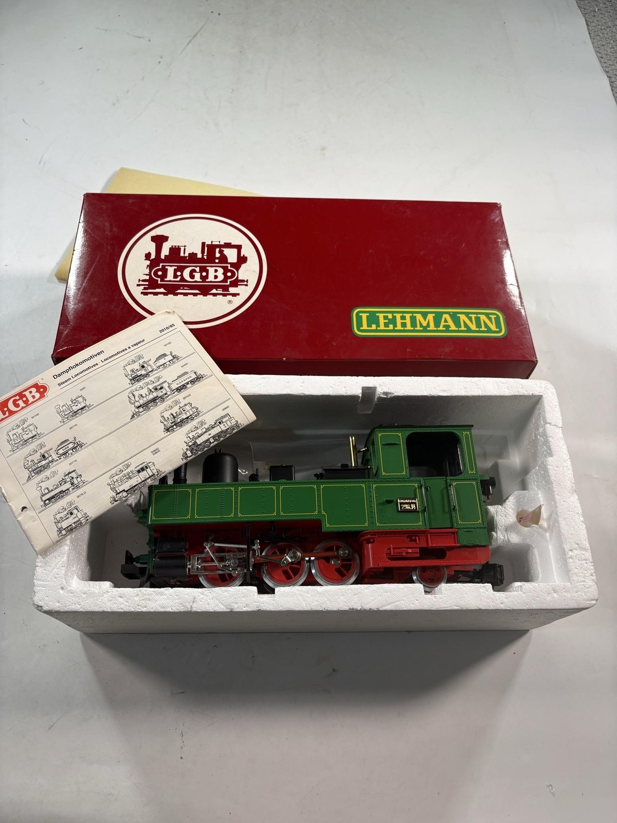 LGB 2073D G Scale Steam Locomotive Green Waldenburgerbahn Germany DC Untested