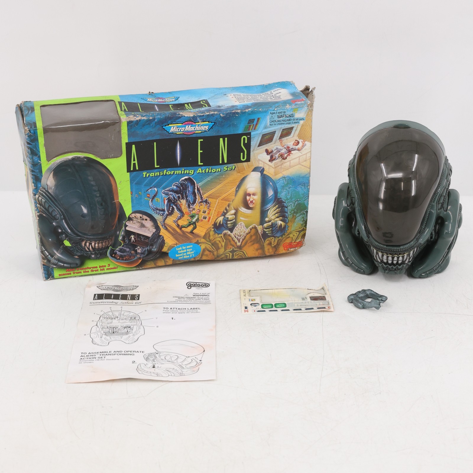 Vintage 1997 Galoob Micro Machines Aliens Action Set 74815 Box Instructions