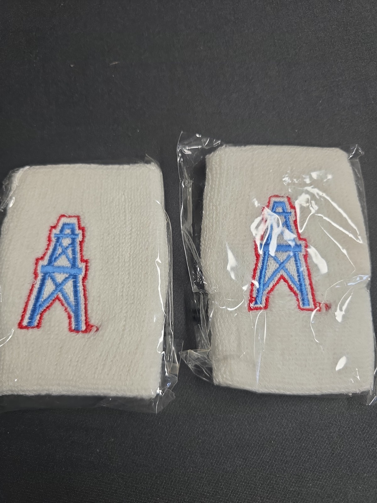 VTG Houston Oilers Embroidered Wristbands Sweatbands Pair Sealed New... VTG Houston Oilers Embroidered Wristbands Sweatbands Pair Sealed New...