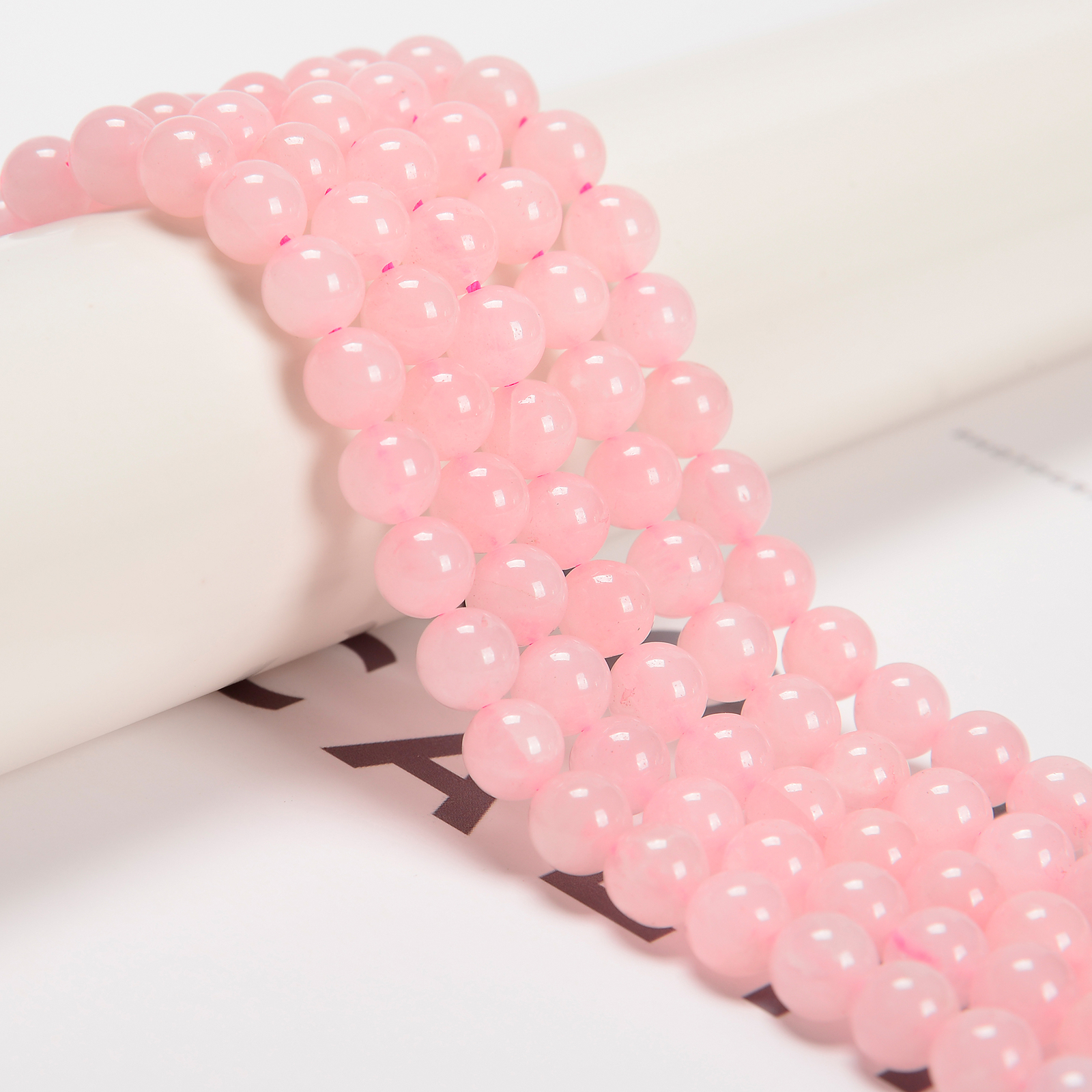 Rose Quartz Smooth Round Beads 4mm 6mm 8mm 10mm 12mm 15.5\