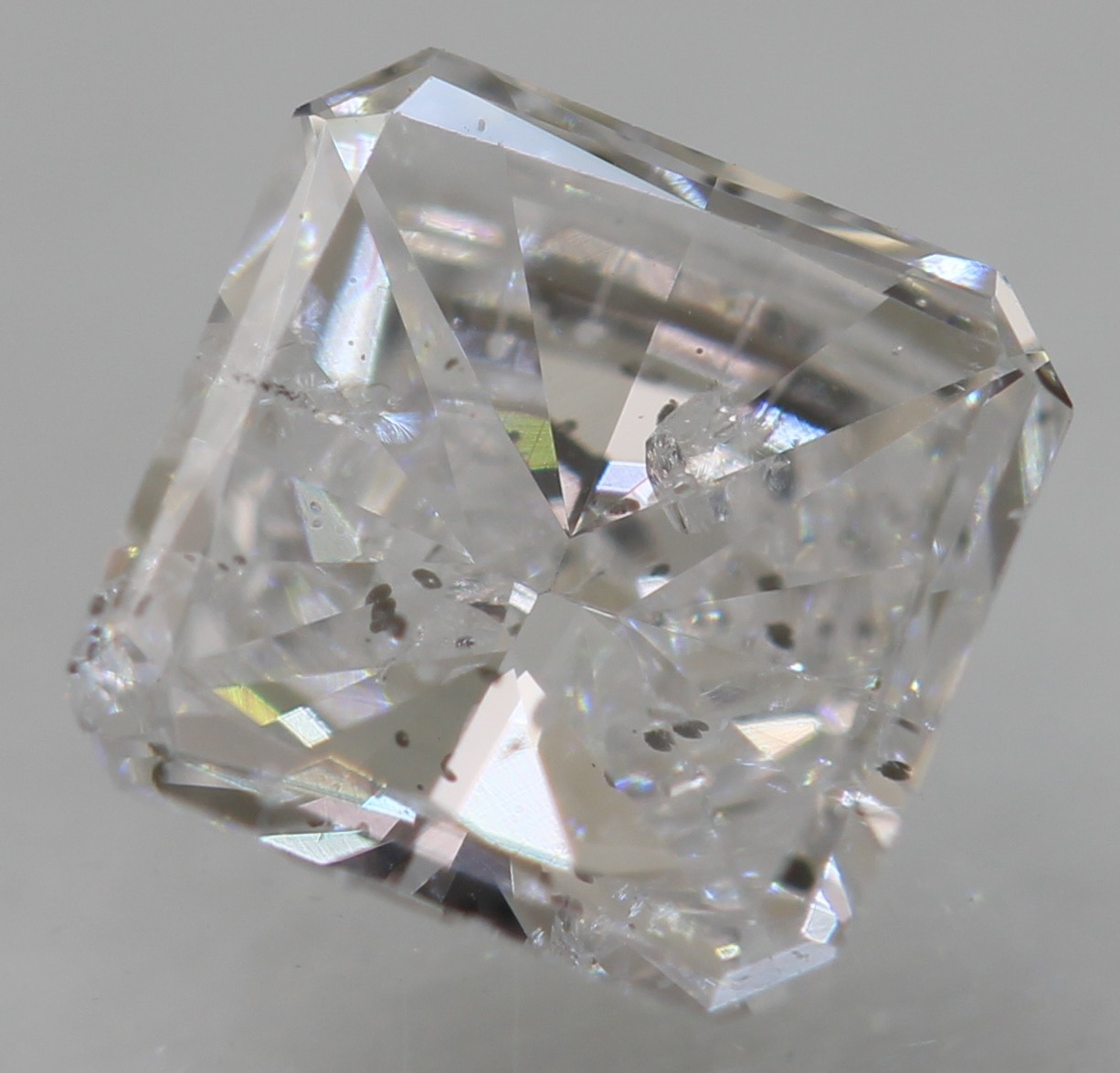 Certified 0.44 Carat D SI2 Radiant Natural Enhanced MINED Diamond 4.88x4.61mm