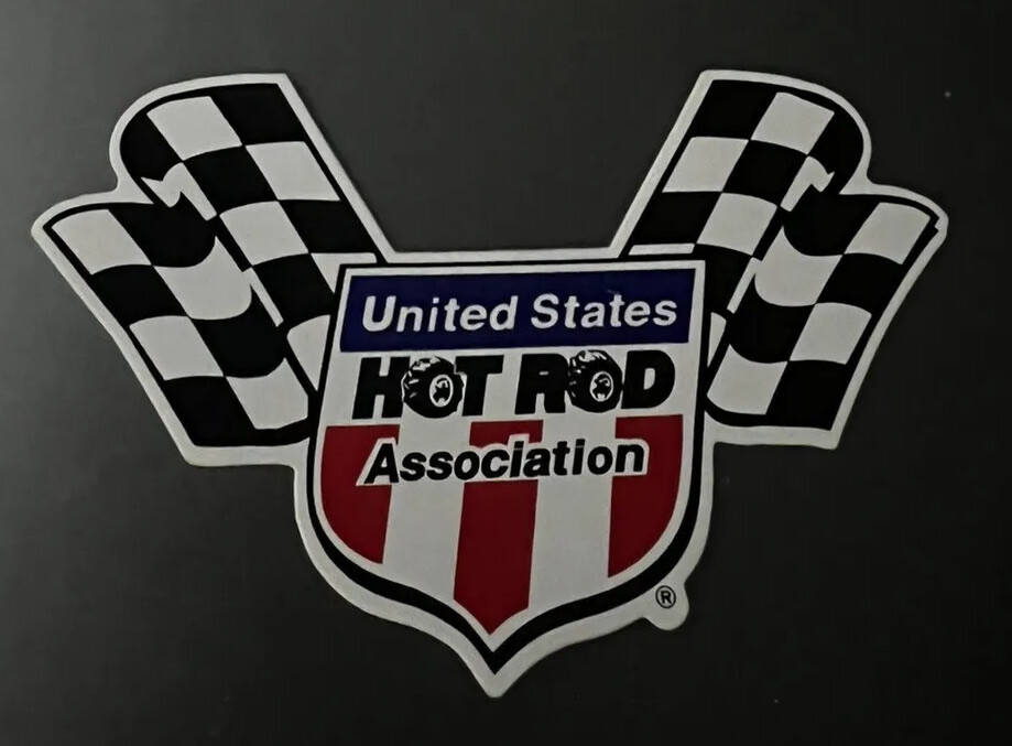 (1) VINTAGE US HOT ROD ASSOCIATION MONSTER TRUCK STICKER 3”x5” USHRA Authentic