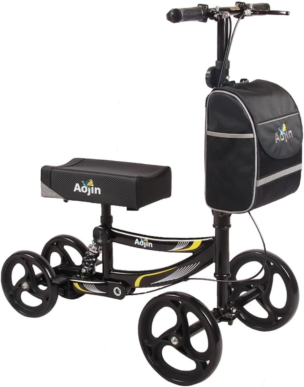 Aojin Knee Scooter Steerable Portable Walker 8\