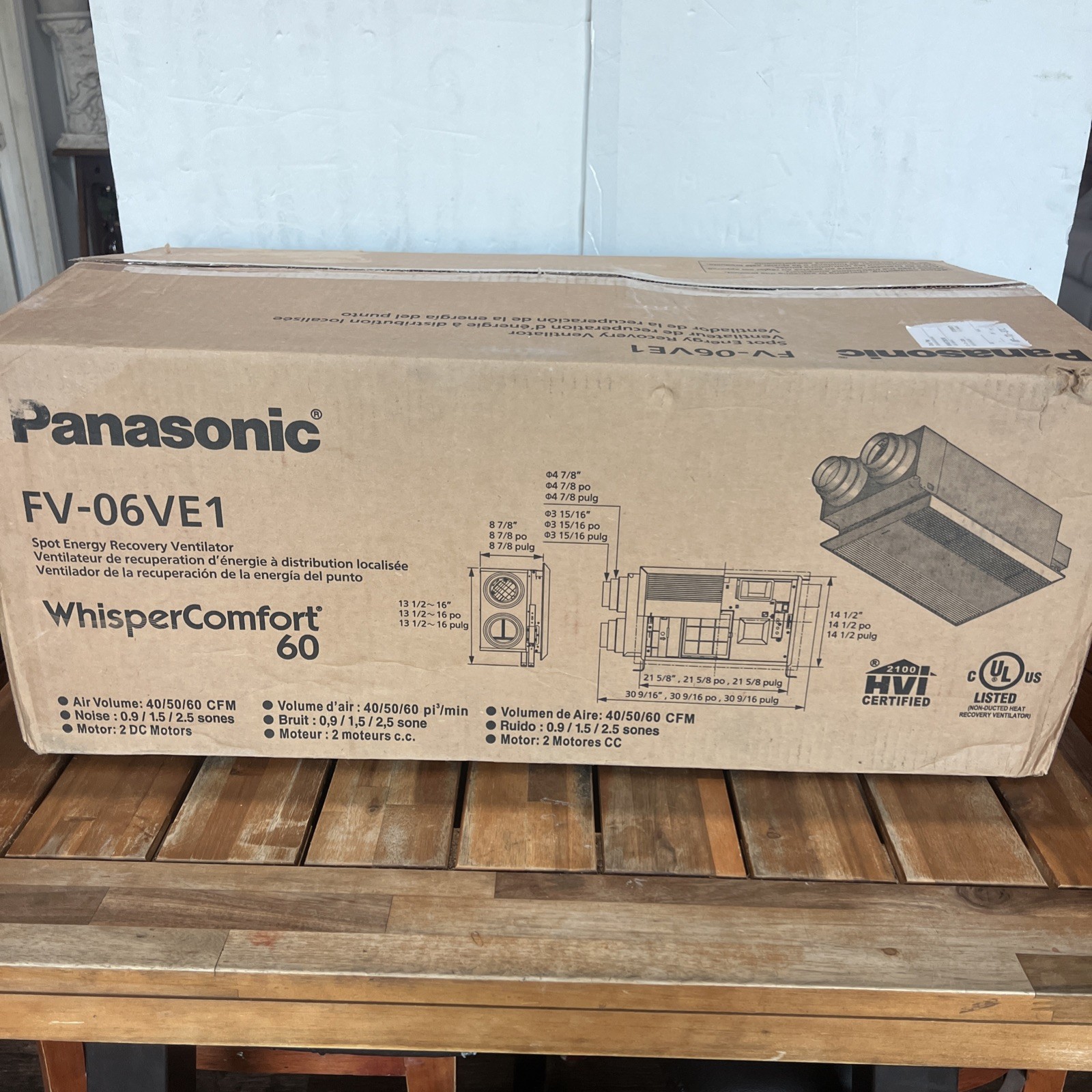 Panasonic FV-06VE1 WhisperComfort 60 Energy Recovery Ventilator - White Panasonic FV-06VE1 WhisperComfort 60 Energy Recovery Ventilator - White
