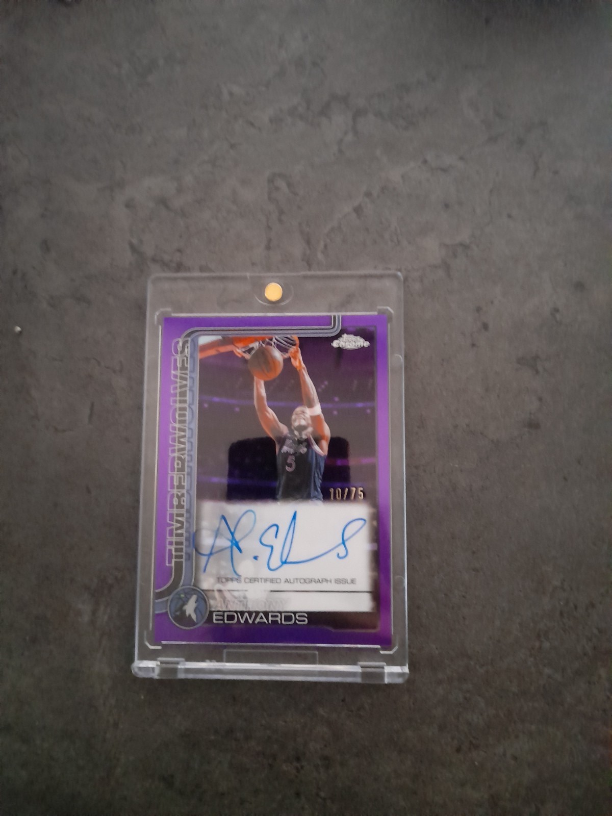 Last price droptopps Chrome Update Purple Refractor Anthony Edwards AUTO 10/75 Last price droptopps Chrome Update Purple Refractor Anthony Edwards AUTO 10/75