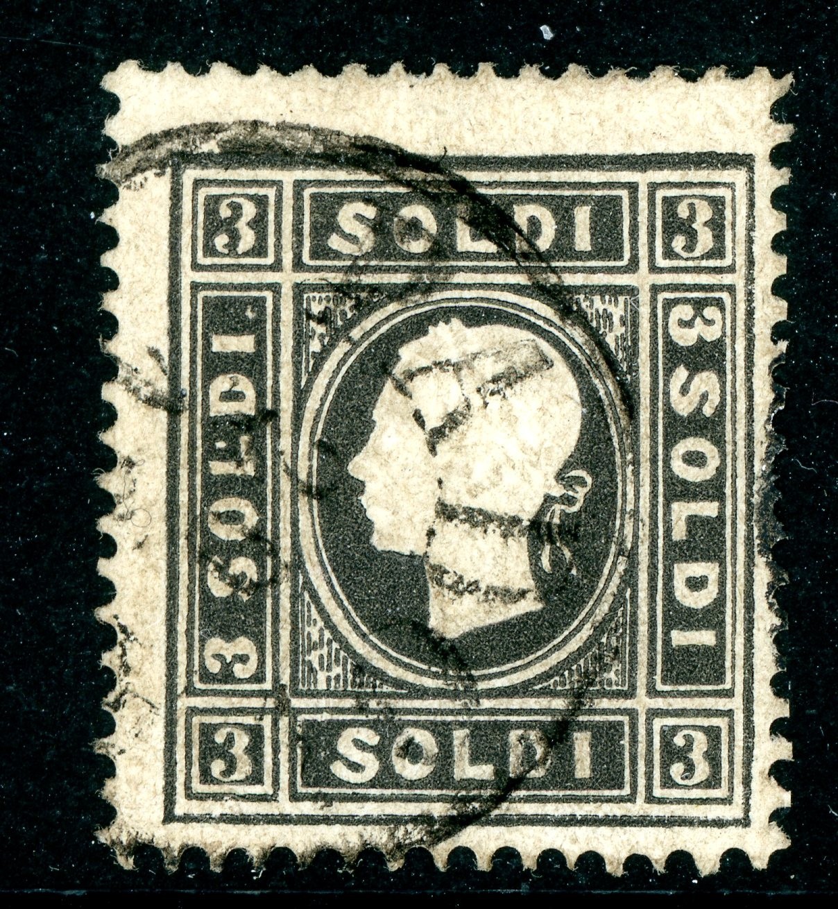 Austria 1862 Lombardy Venetia Scott #8a VFU E296 Austria 1862 Lombardy Venetia Scott #8a VFU E296