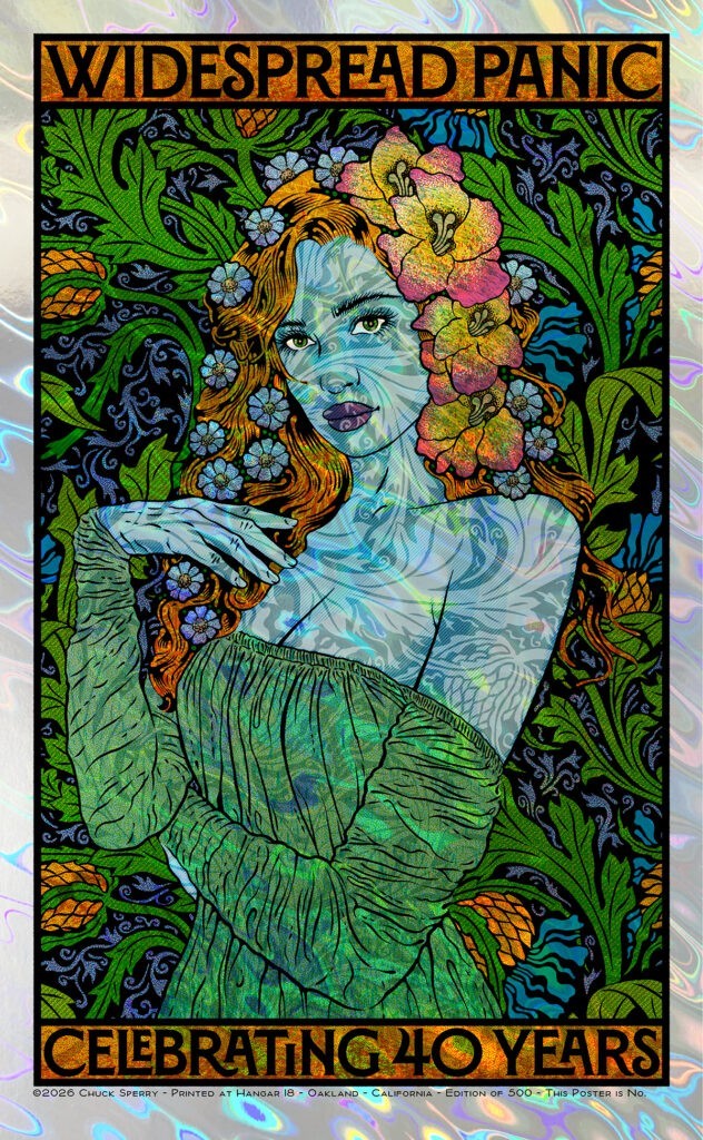 Widespread Panic 40 Year poster by Chuck Sperry Lava Foil AE SIGNED and #/50