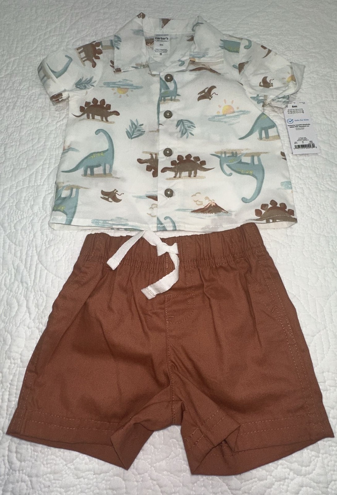 NWT Carter's Just One You Dinosaur 2-Piece Outfit Size 6M NWT Carter's Just One You Dinosaur 2-Piece Outfit Size 6M