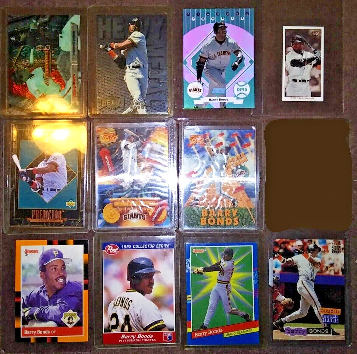 1988-\'03 BARRY BONDS LOT OF 11: SP ULTRA RARE PEARLS DETONATOR POLAR BEAR & MORE