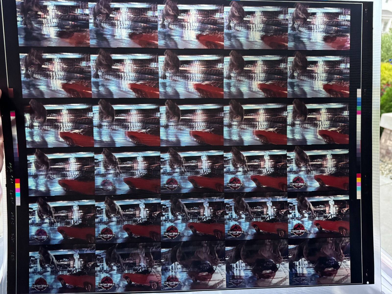 1997 Movi Motionvision Jurassic World LENTICULAR Uncut Sheet Very Rare