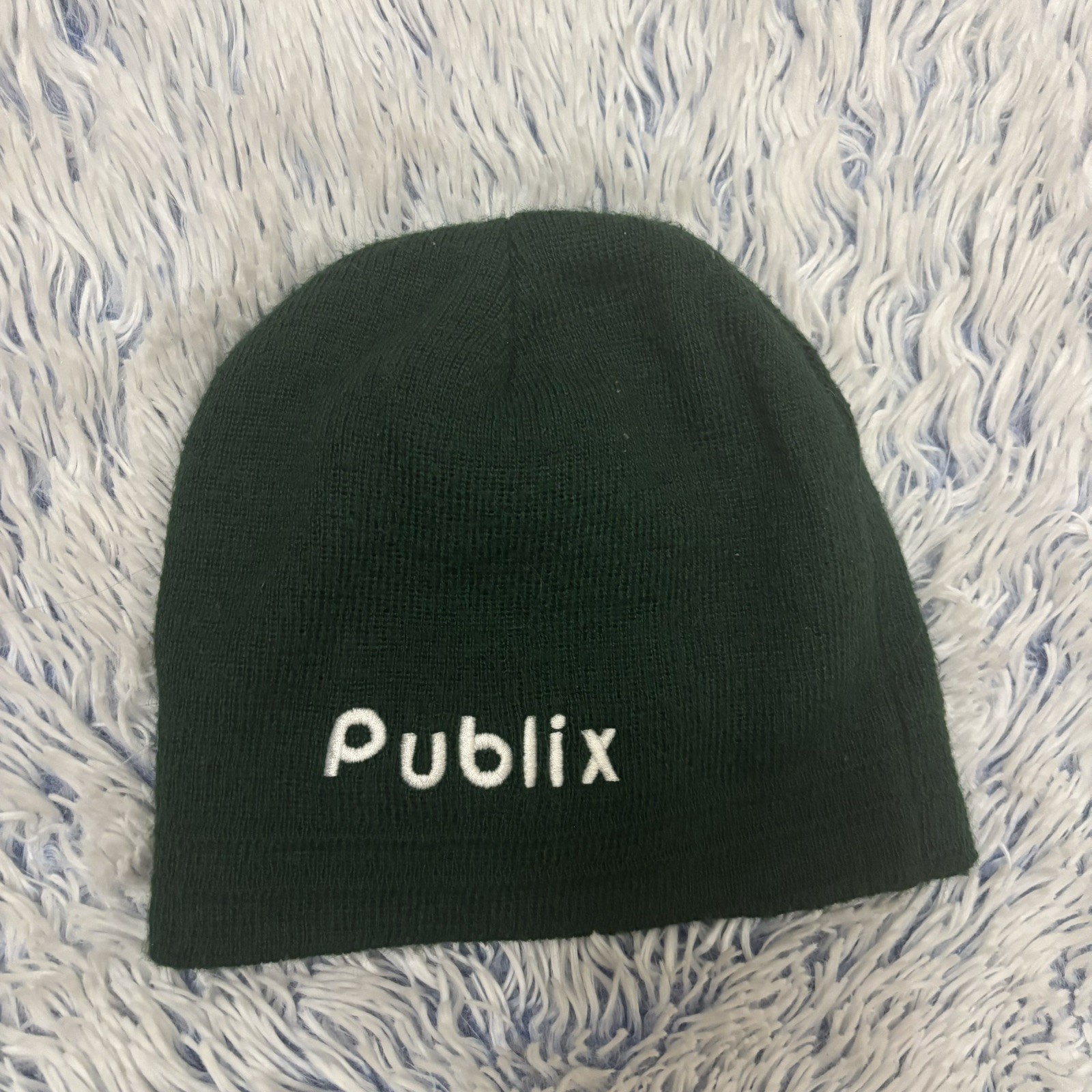 Men\'s Publix Supermarkets Employee Beanie Uniform Logo greenSz OS