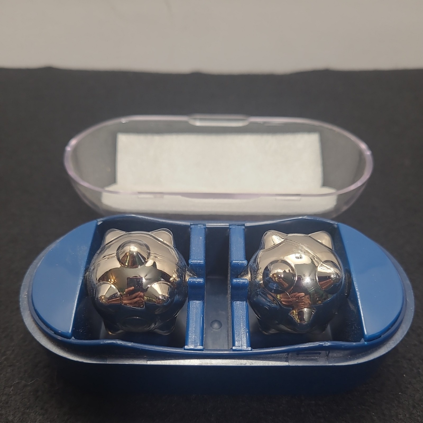 Vintage Nikken MAGBOY Magnetic Stress Pain Relief Massage Balls W/ Case Japan