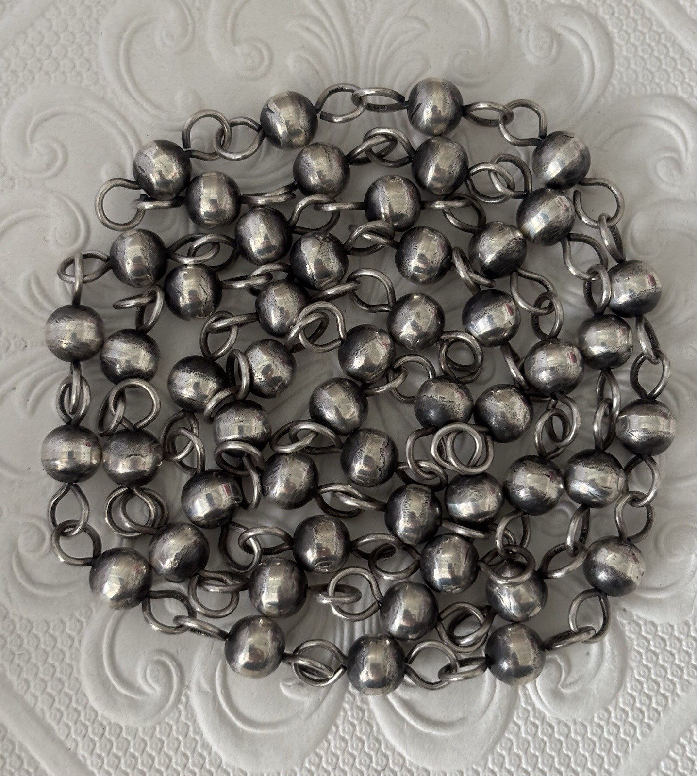 Vintage Mexican Rosary Chain From Oaxaca 36”