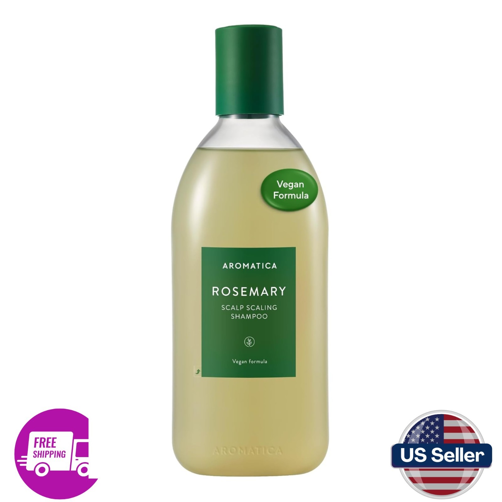 AROMATICA Rosemary Scalp Scaling Shampoo - Thinning Hair Loss  (13.53 oz)